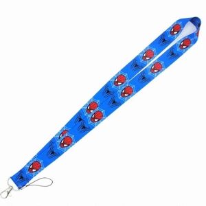 Marvel Universe Spider Man Cell Phone Holder Blue Lanyard with ID Badge Clip